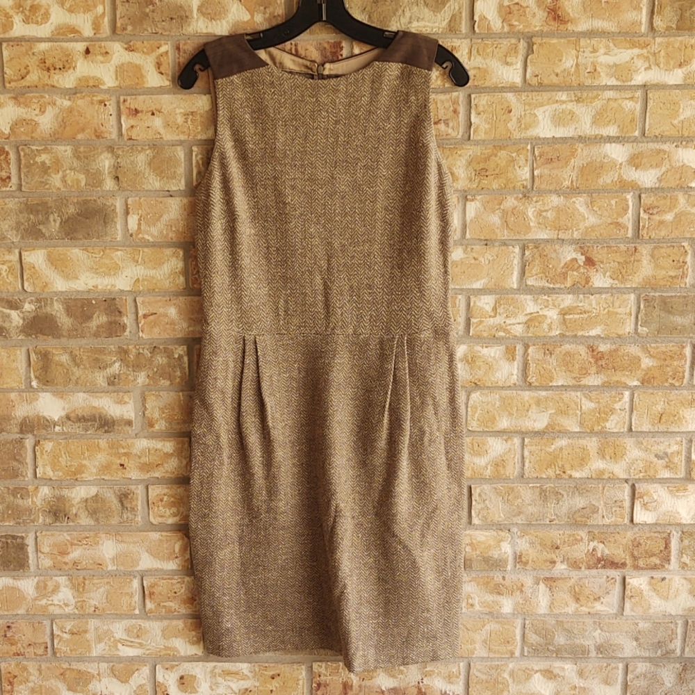St. John Knit and Leather Dress and Jacket Pair